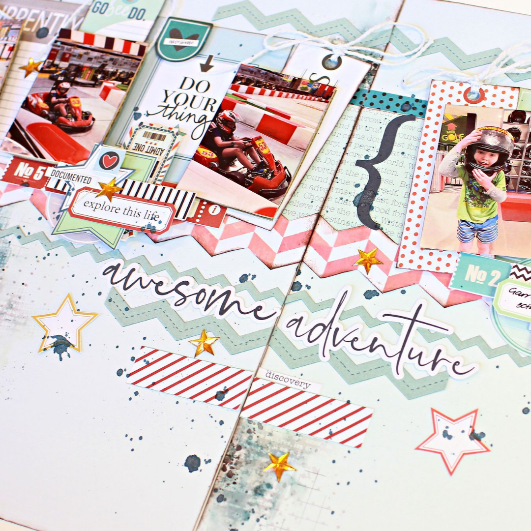 Layered scrapbooking Video Tutorial - Alicia McNamara