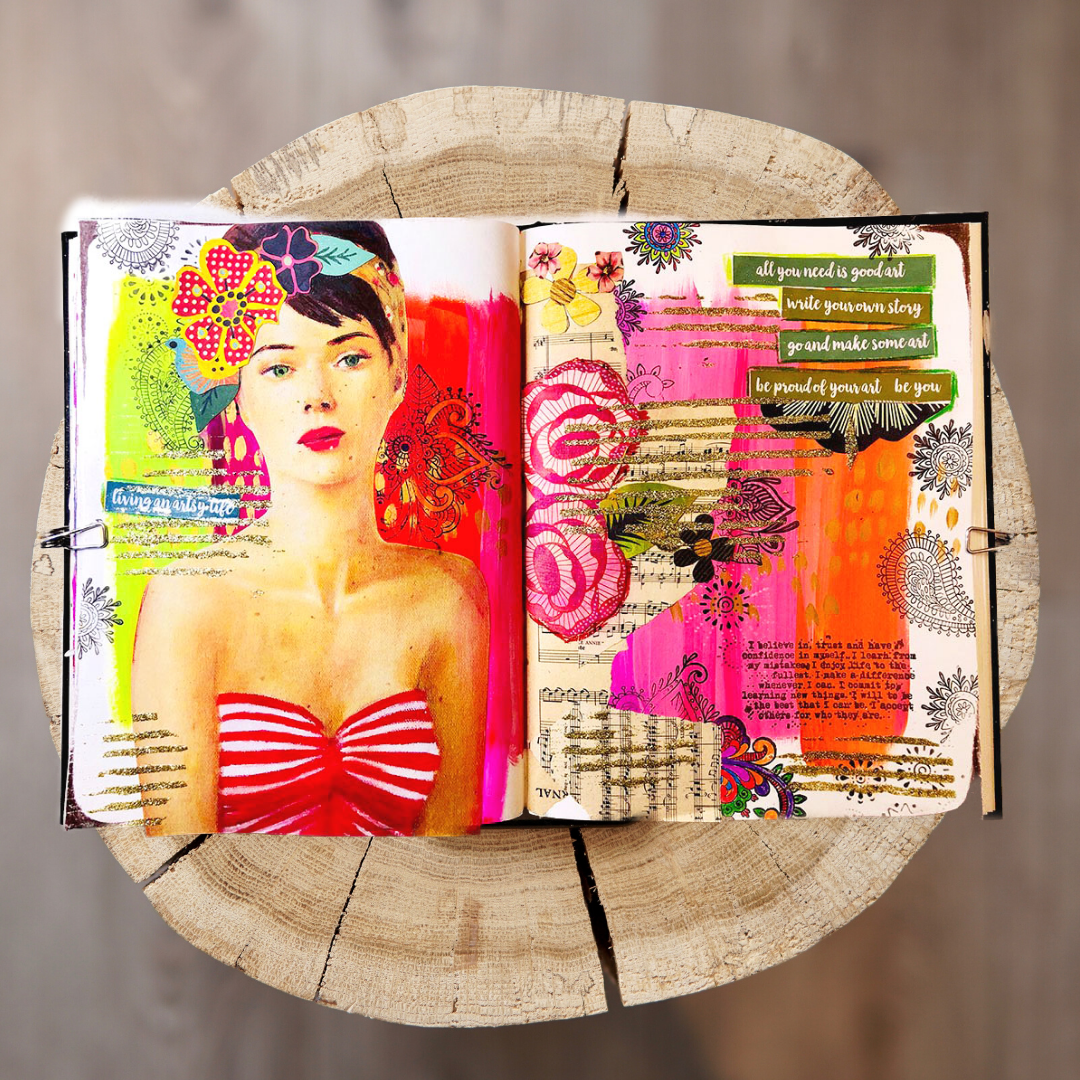 Arty Love - Art Journal Page