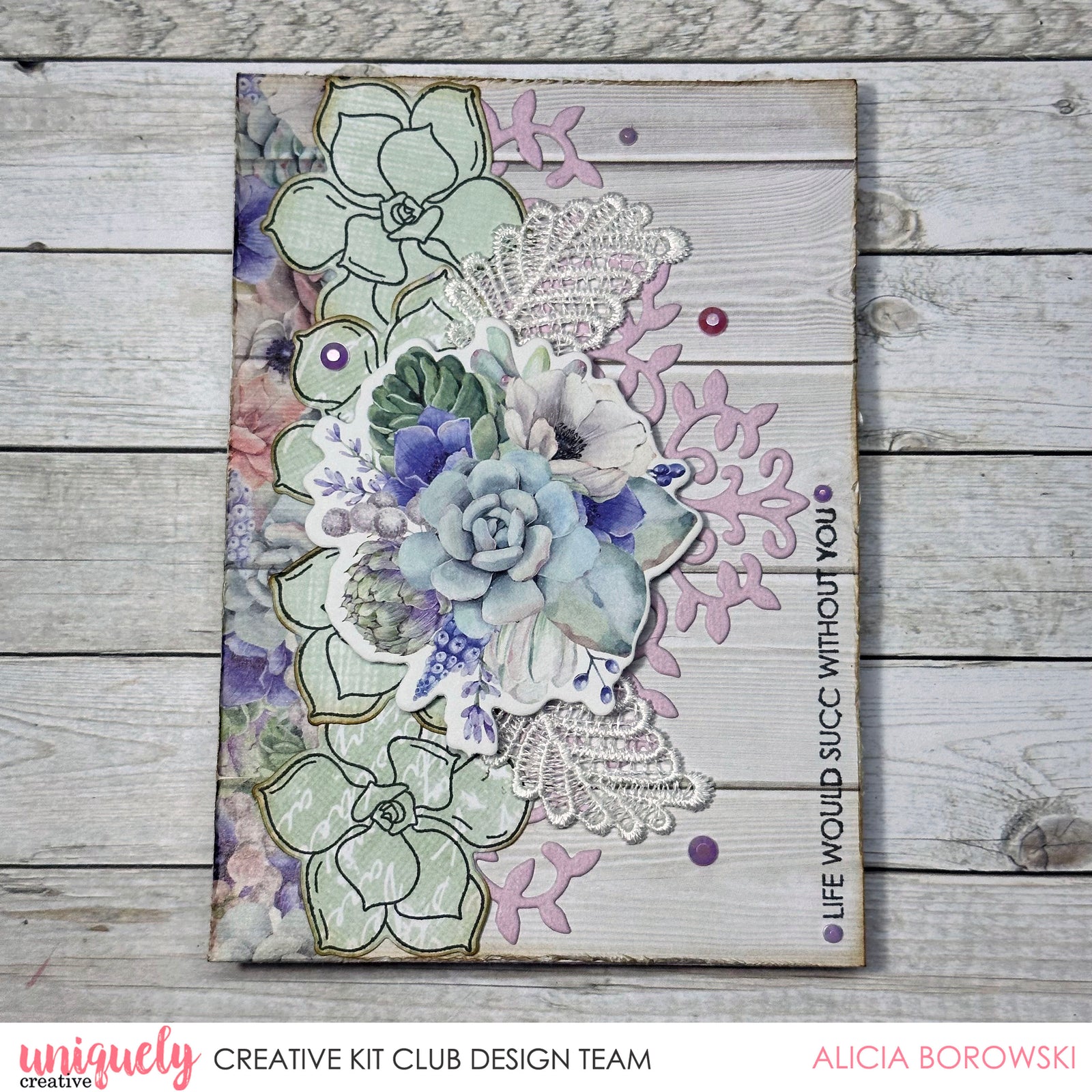 Succulent Card - Alicia Borowski