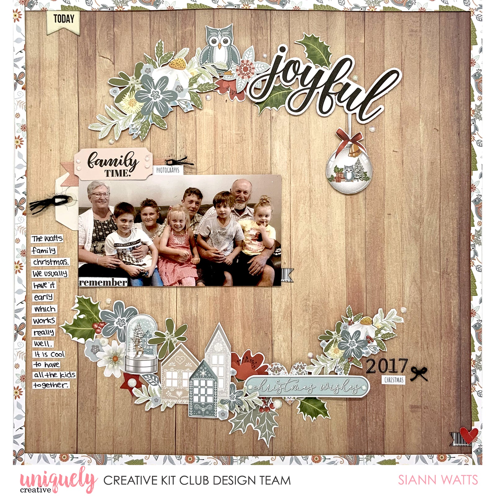 Joyful Christmas Wishes Tutorial - Siann Watts
