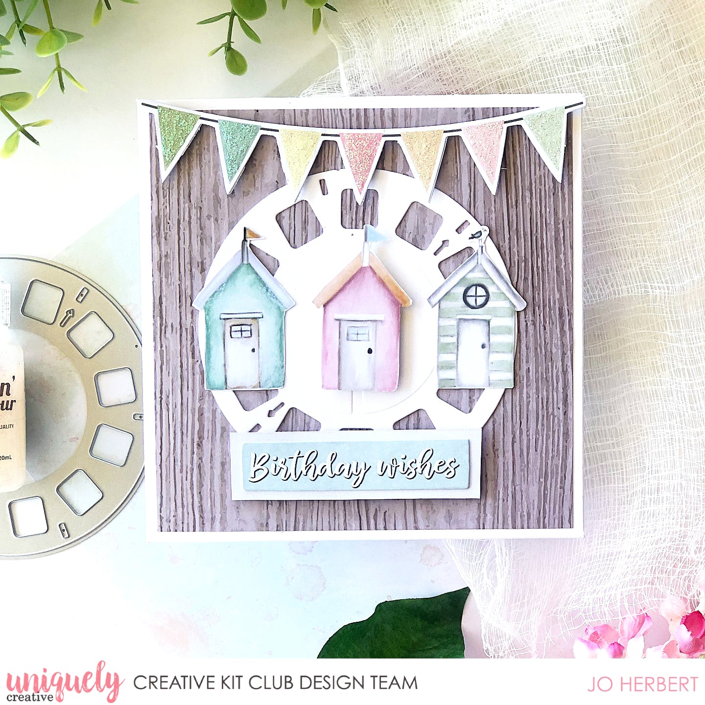 Birthday Beach Huts Card - Jo Herbert