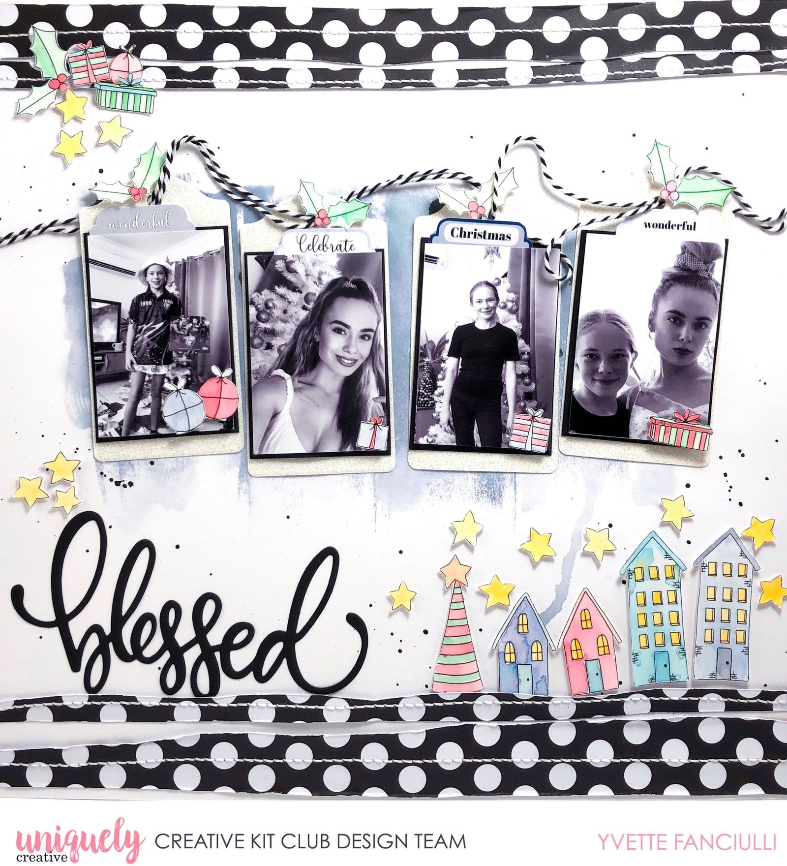 Blessed Christmas Layout - Yvette Fanciulli