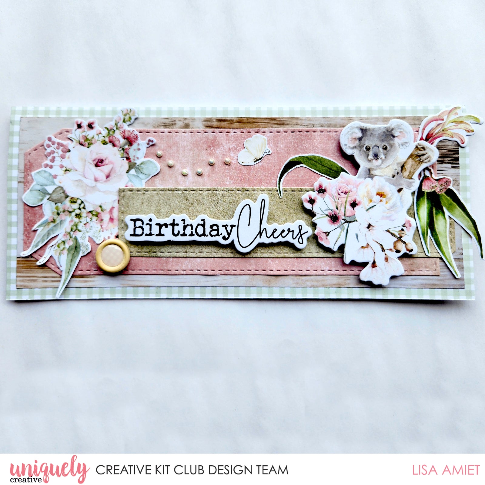 Birthday Cheers Slimline Tutorial - Lisa Amiet