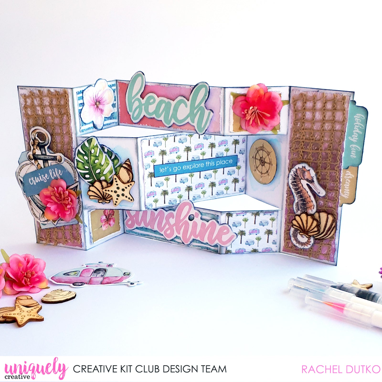 Tropical Dreams Trifold Shutter Card - Rachel Dutko