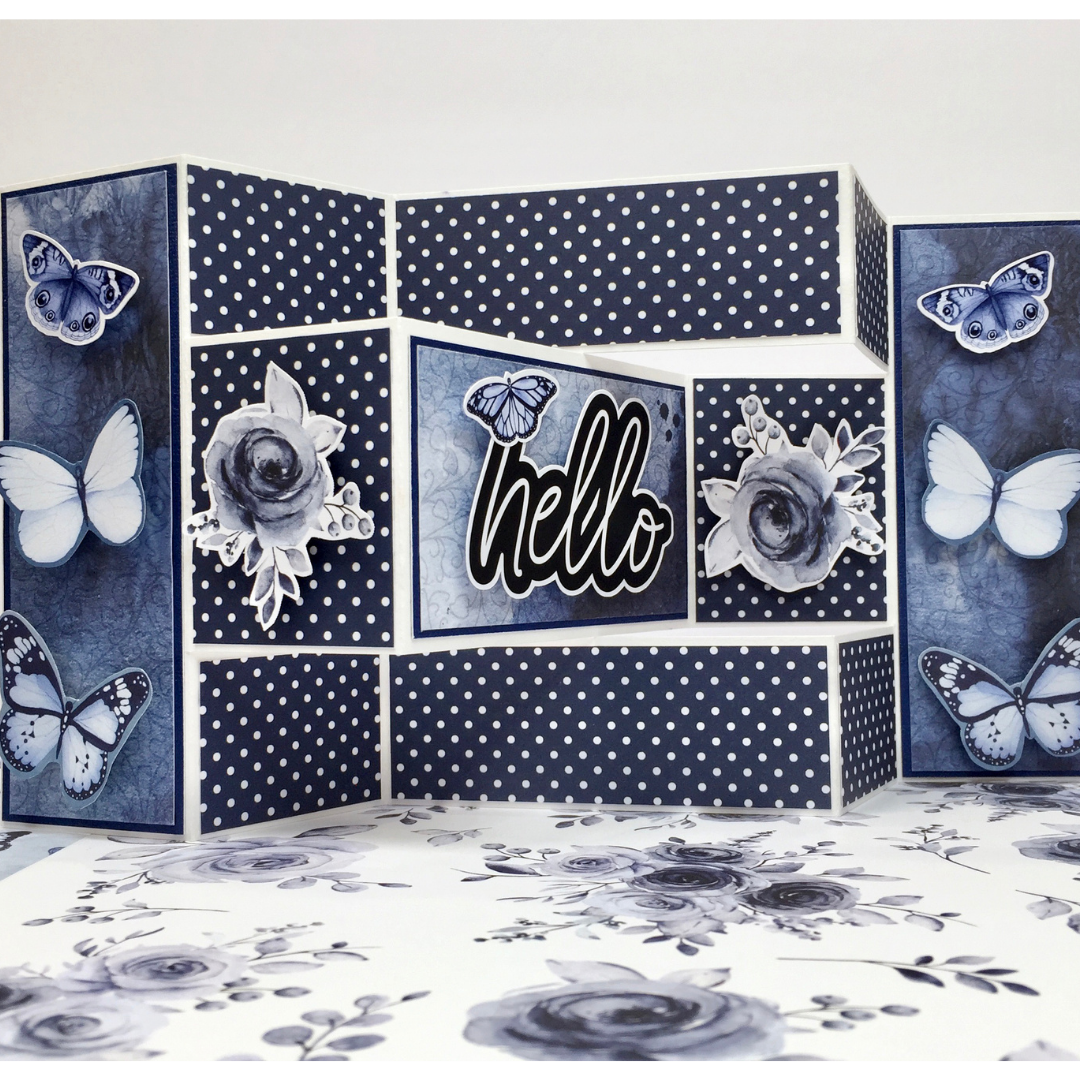 Hello Trifold Shutter Card Tutorial - Ngaire Ashdown