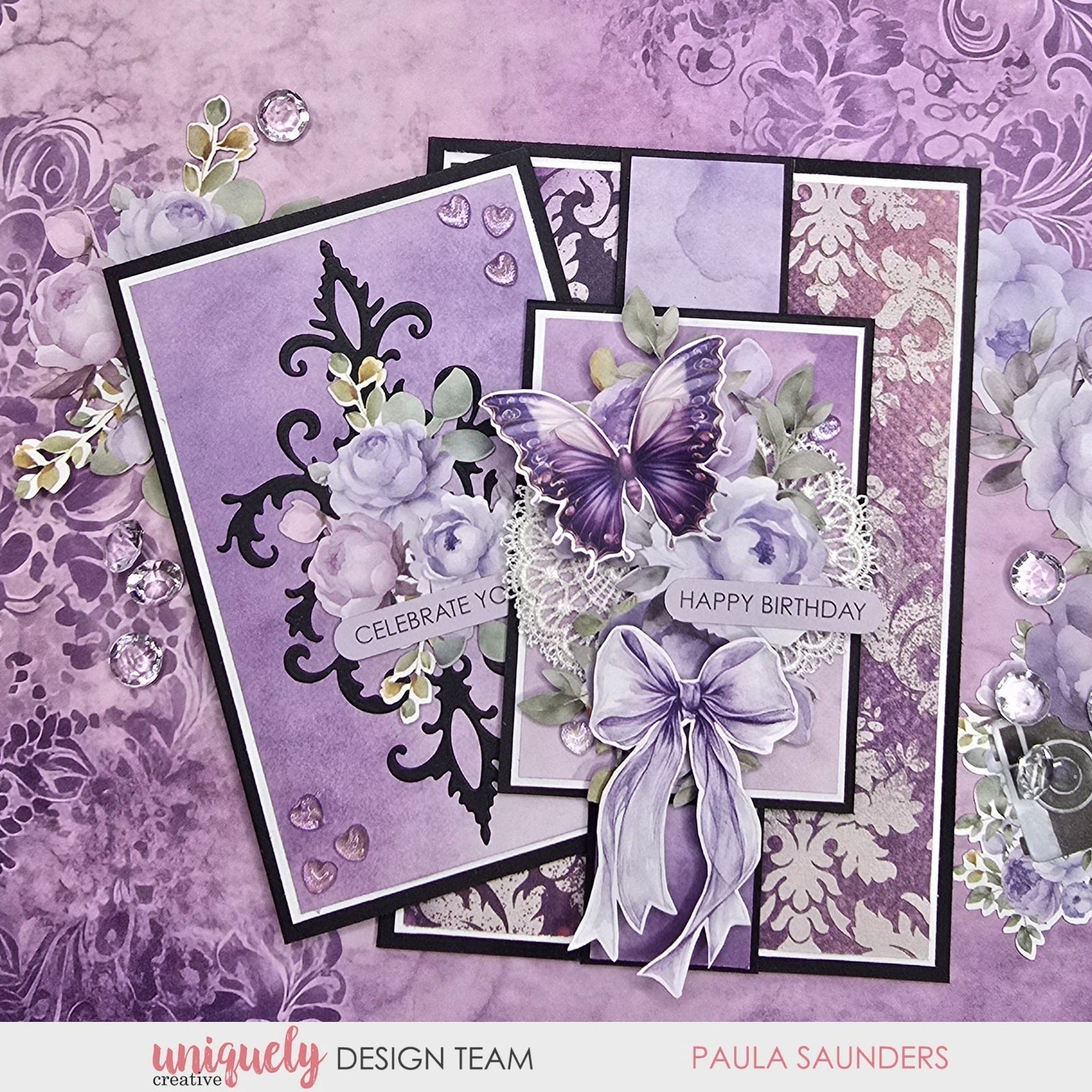 HIDDEN MESSAGE DOUBLE CARD TUTORIAL - PAULA SAUNDERS
