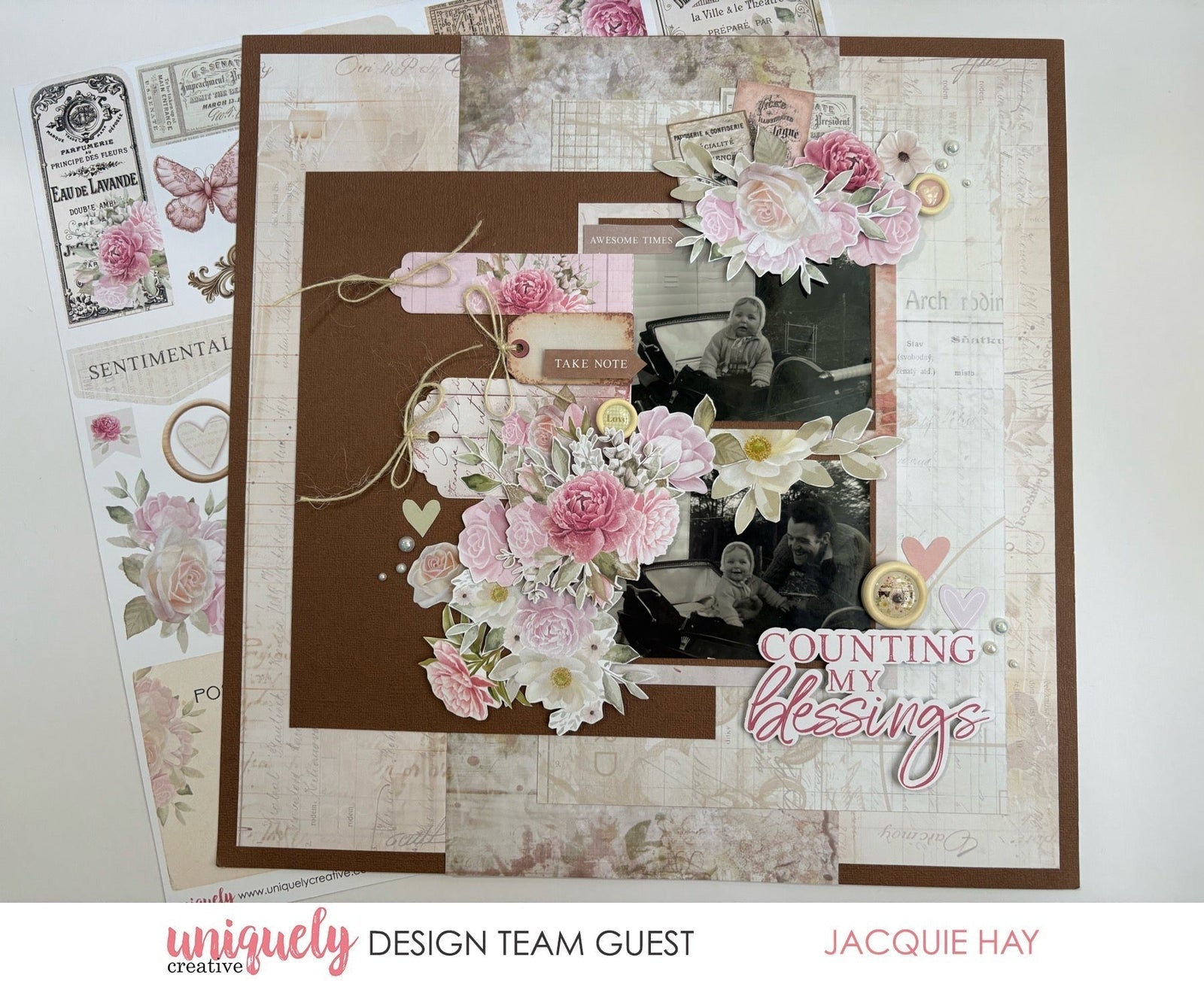 COUNTING MY BLESSINGS LAYOUT TUTORIAL - JACQUIE HAY