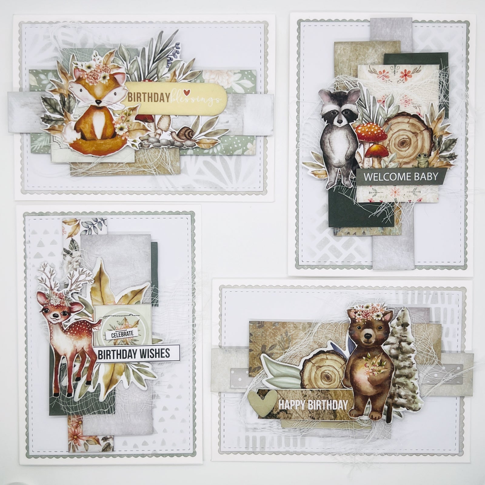 Into the Wild Stencilled Cards