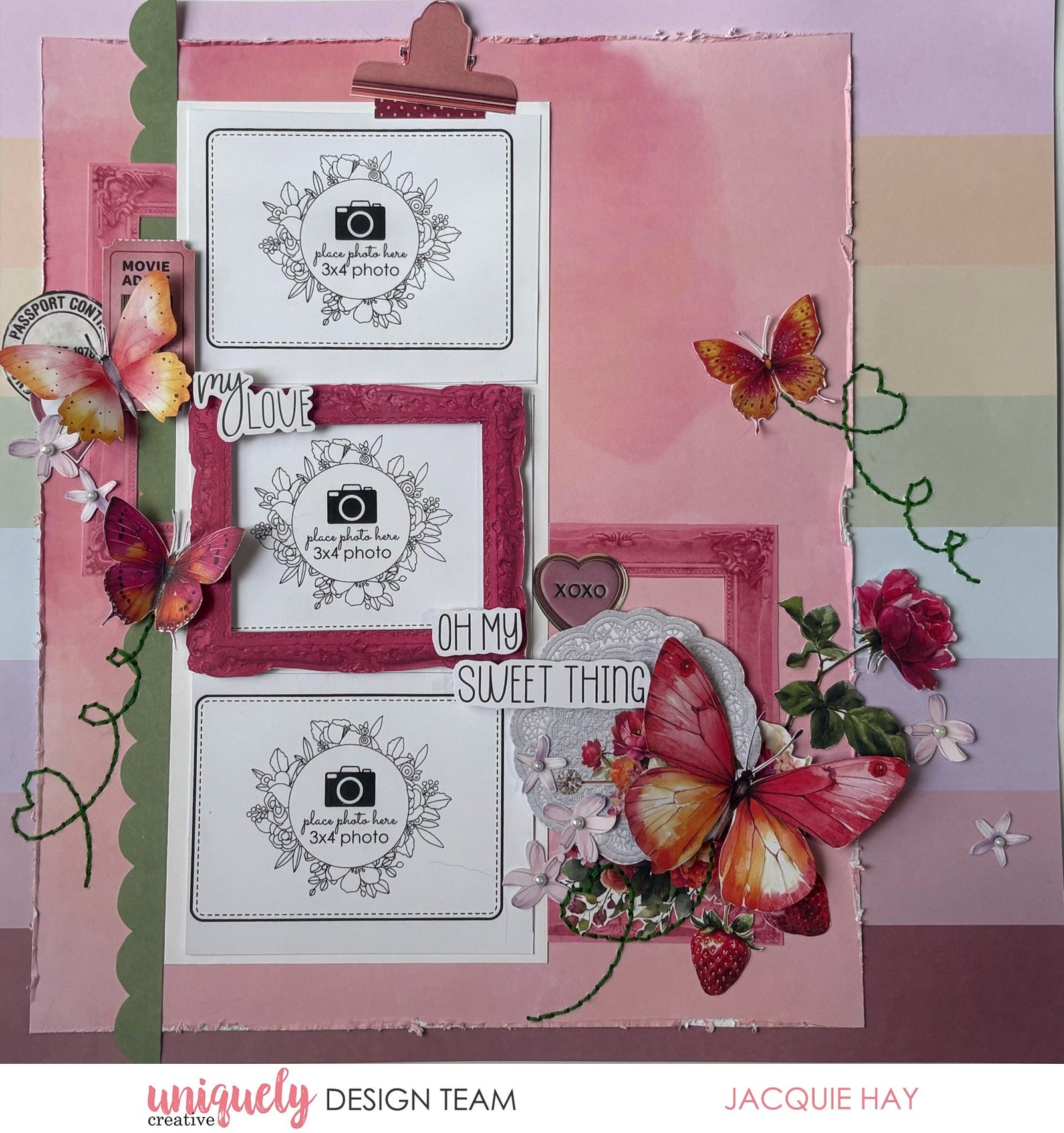 OH MY SWEET THING LAYOUT TUTORIAL - JACQUIE HAY