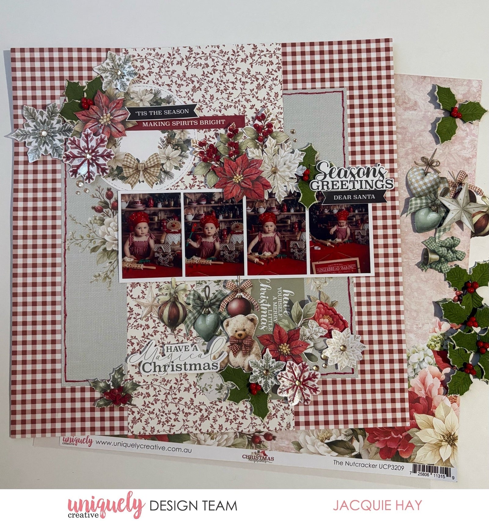 SEASON'S GREETINGS LAYOUT - JACQUIE HAY