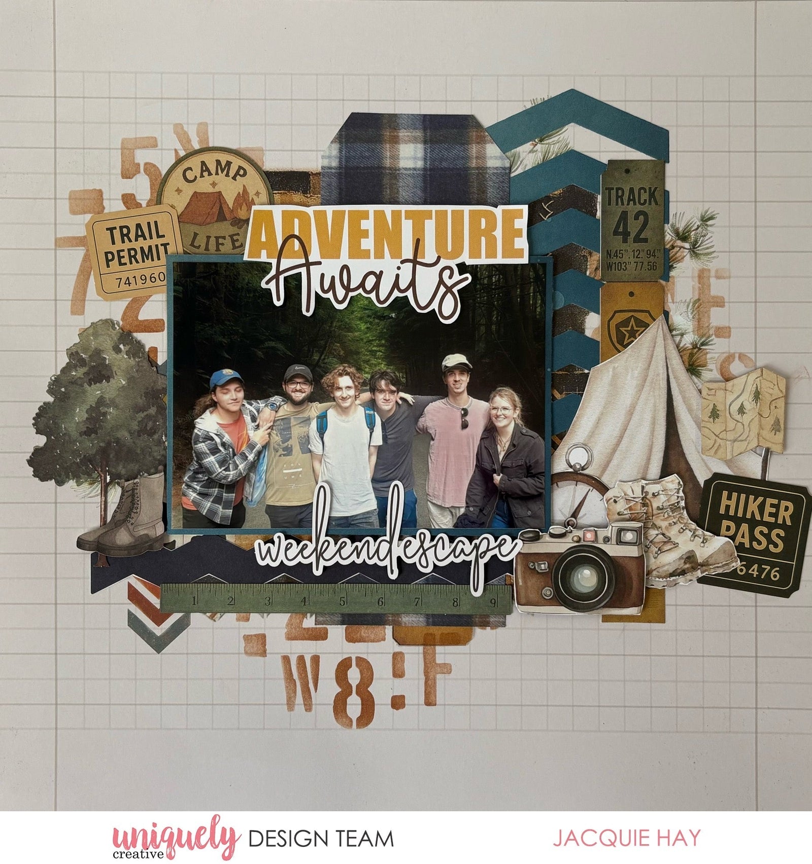 ADVENTURE AWAITS LAYOUT TUTORIAL - JACQUIE HAY