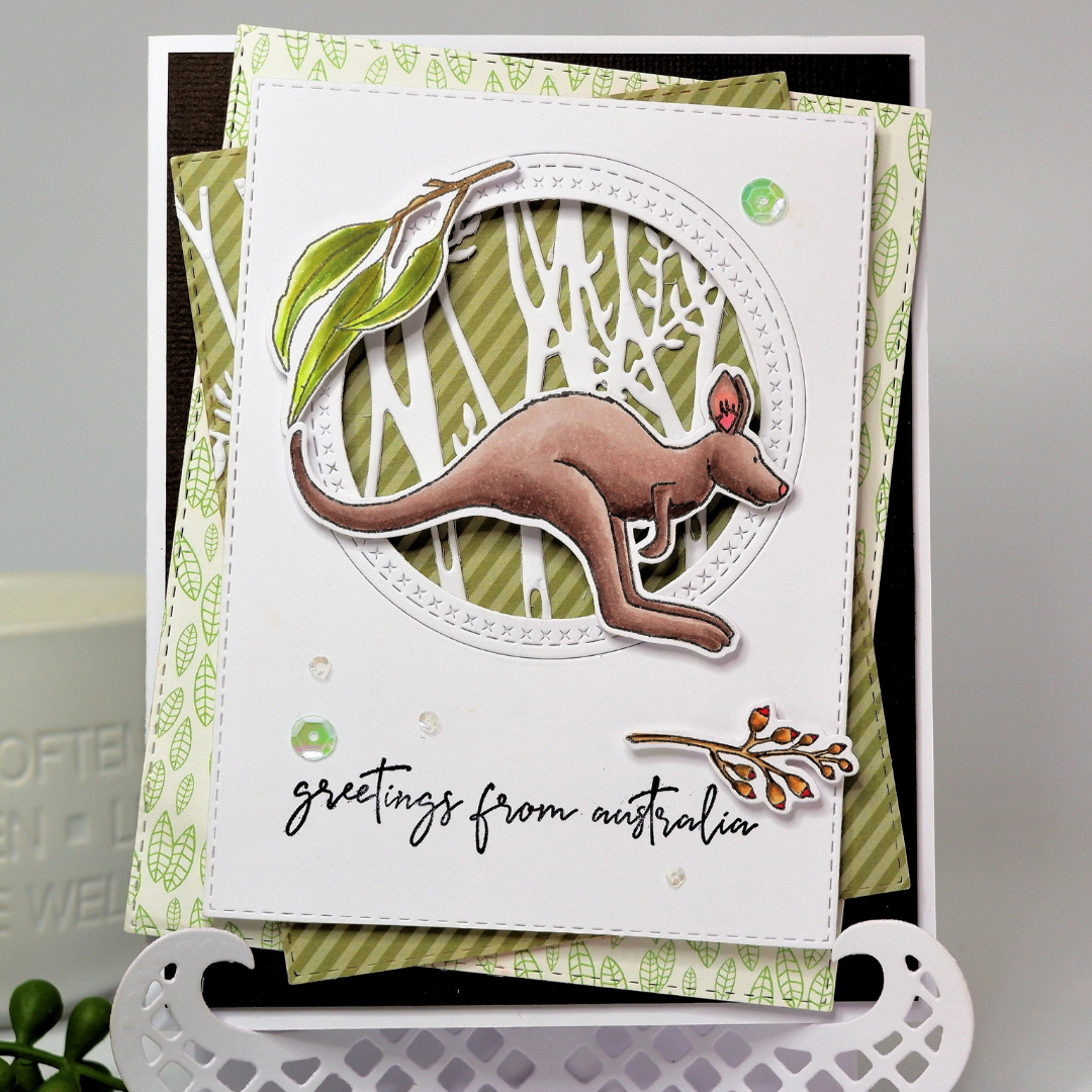 Bounding Kangaroo Card – Jenny Dix