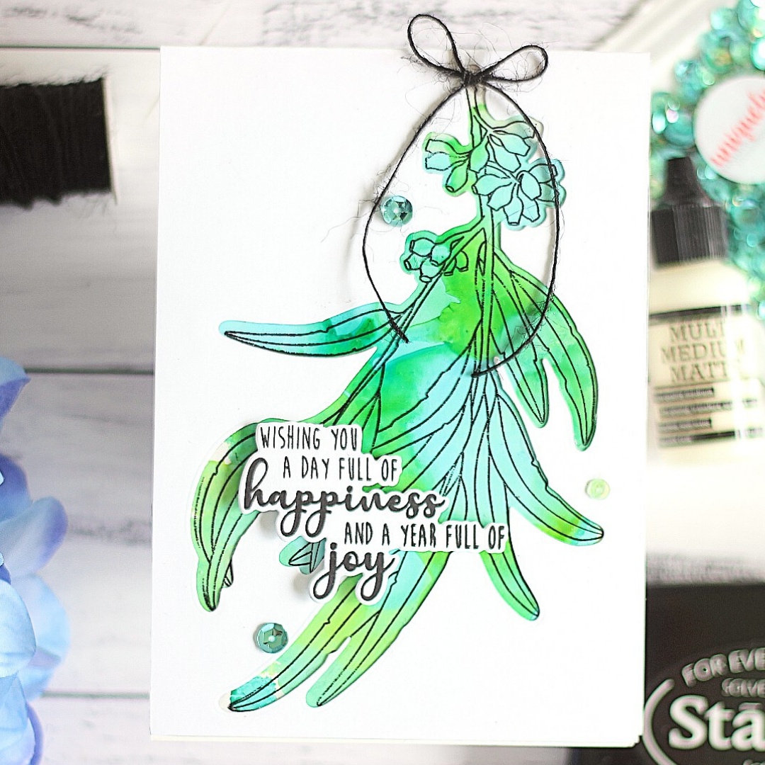 Alcohol Ink Window Card - Jo Herbert