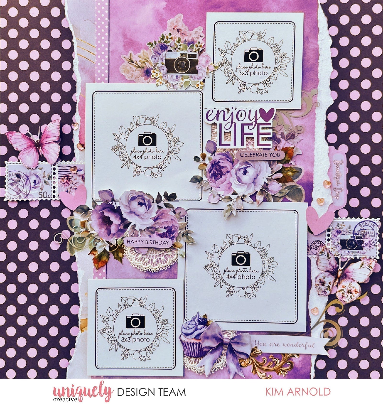 ENJOY LIFE, CELEBRATE YOU LAYOUT TUTORIAL - KIM ARNOLD