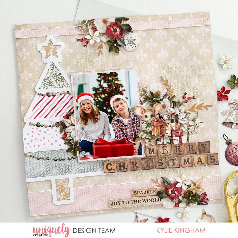 MERRY CHRISTMAS LAYOUT TUTORIAL - KYLIE KINGHAM