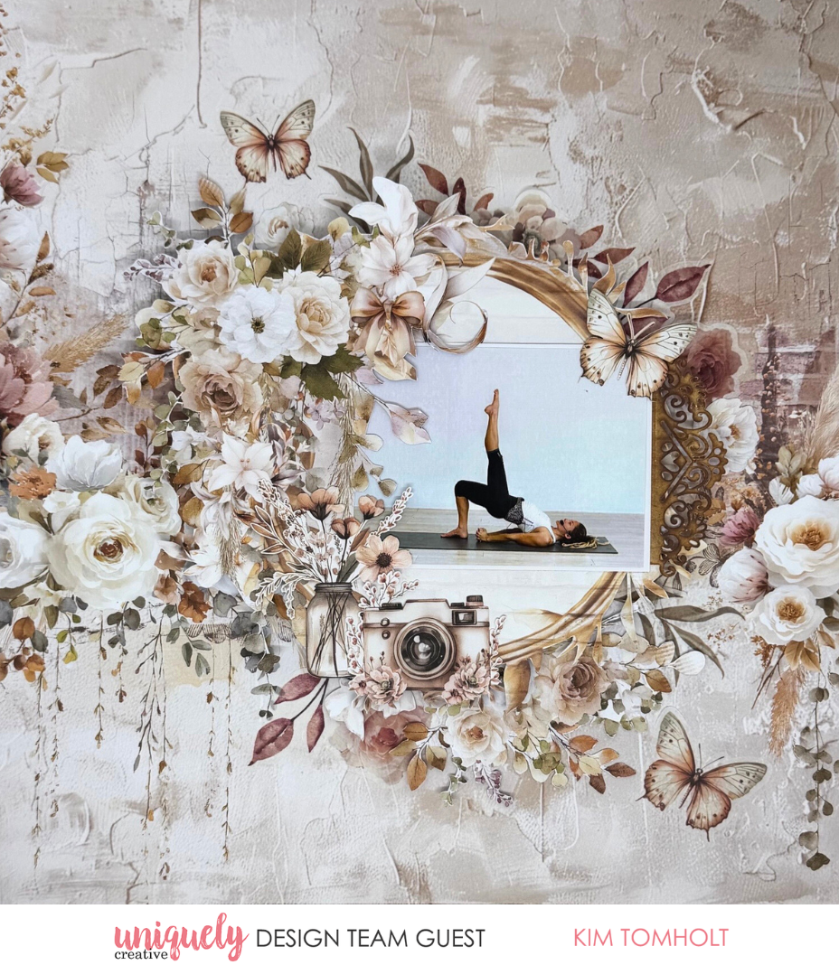 BOHEMIAN FLORALS LAYOUT TUTORIAL - KIM TOMHOLT