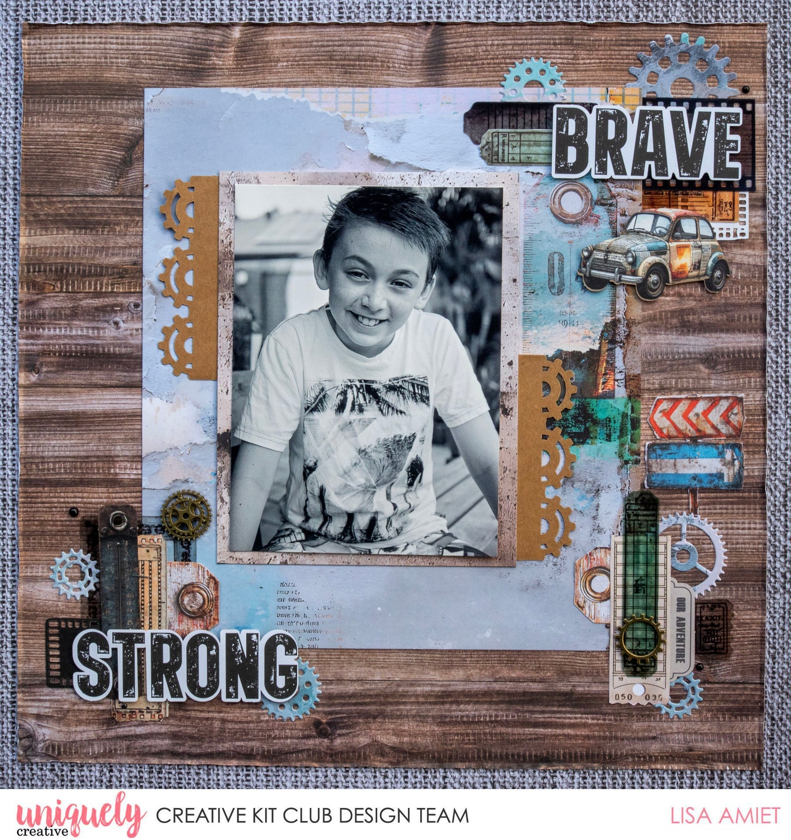 BRAVE AND STRONG LAYOUT - LISA AMIET