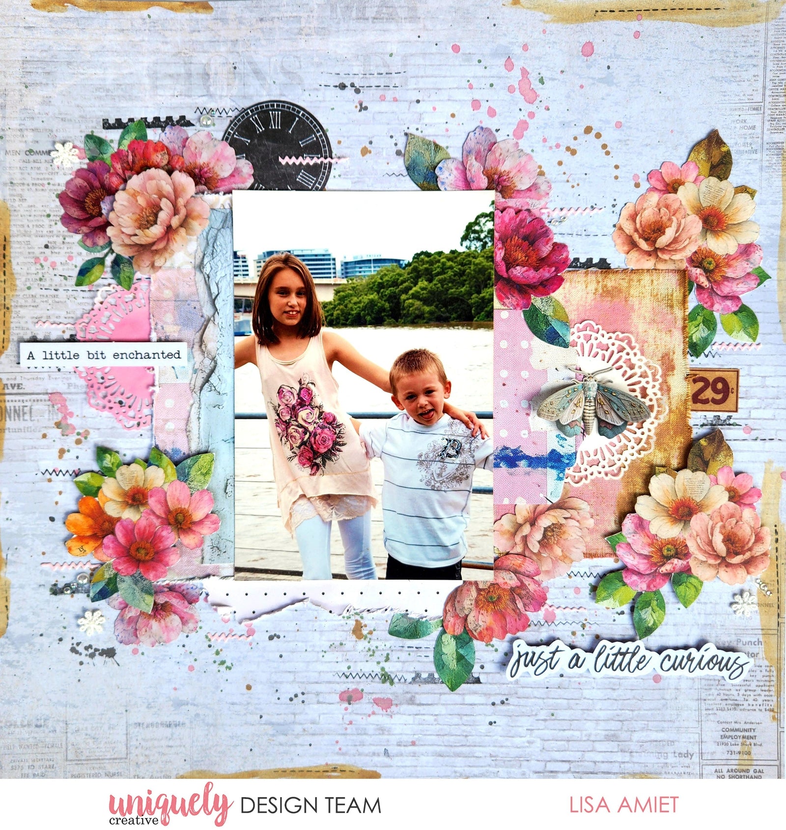 JUST A LITTLE CURIOUS LAYOUT - LISA AMIET