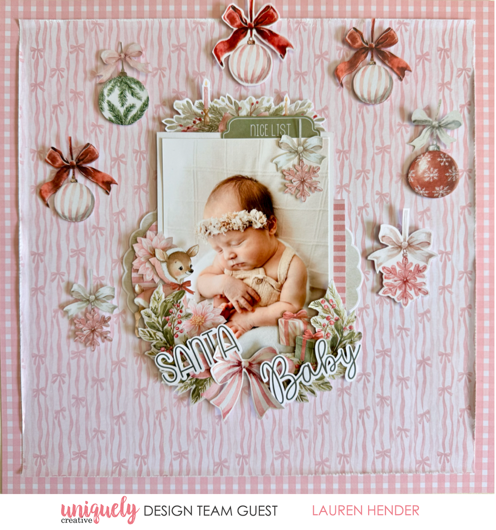 SANTA BABY LAYOUT TUTORIAL - LAUREN HENDLER