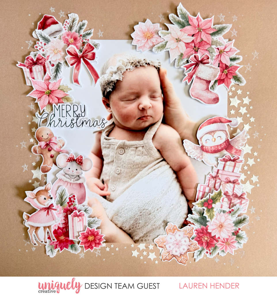 MERRY CHRISTMAS LAYOUT TUTORIAL - LAUREN HENDER