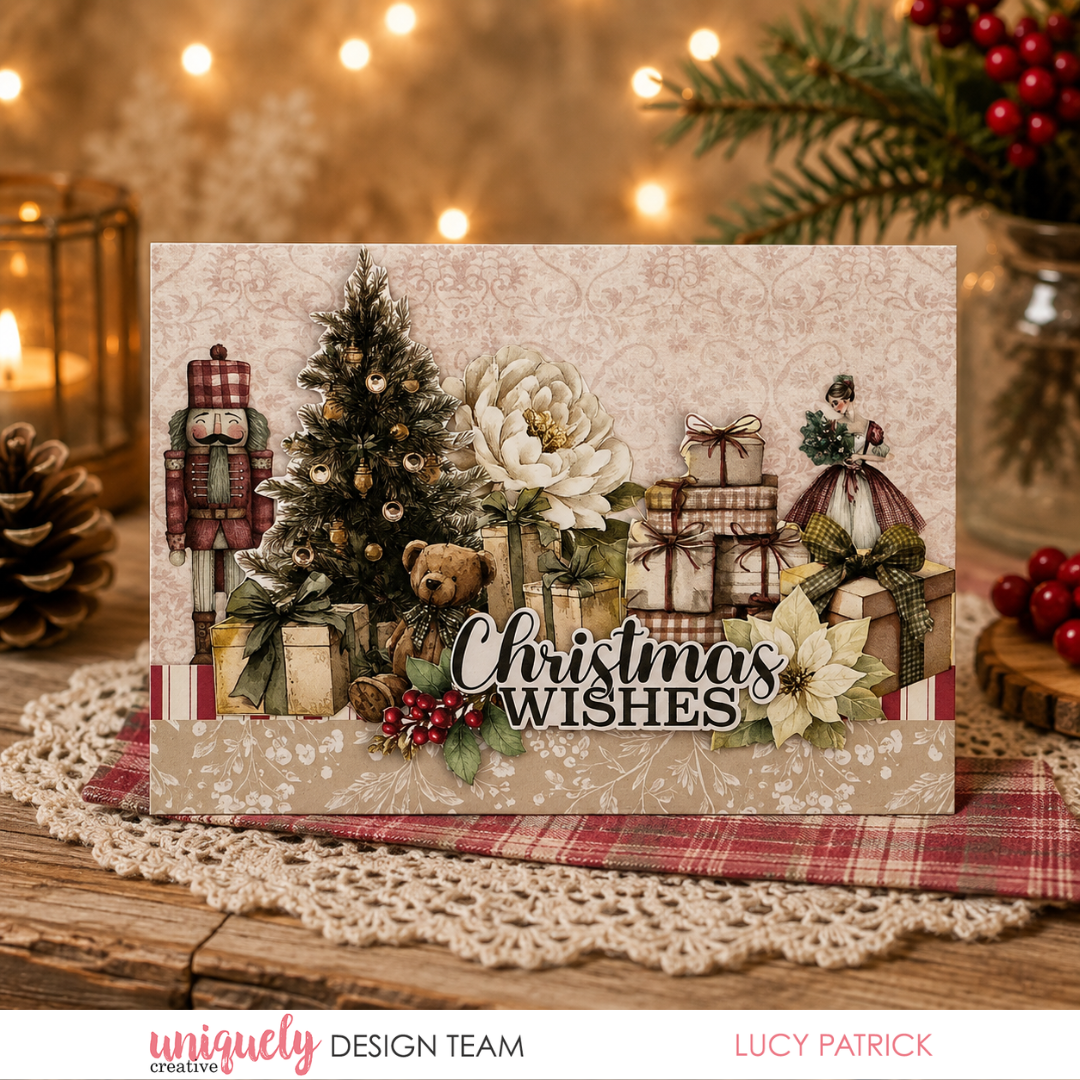 CHRISTMAS WISHES CARD TUTORIAL - LUCY PATRICK