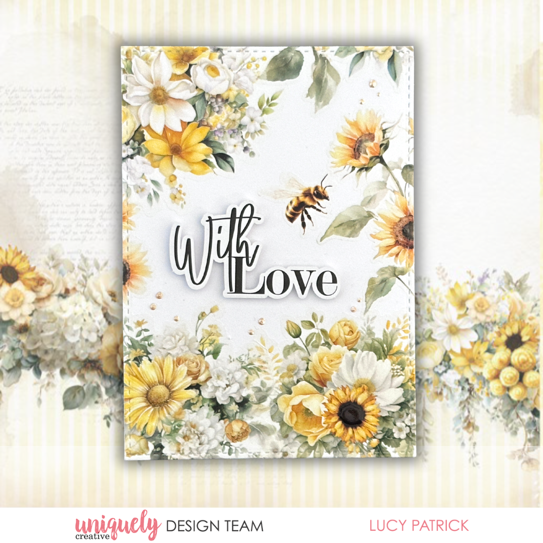 YELLOW FLORAL WITH LOVE CARD - LUCY PATRICK