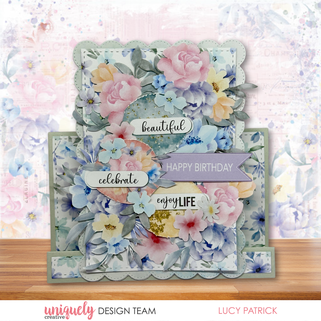 BEAUTIFUL STEPPER CARD - LUCY PATRICK