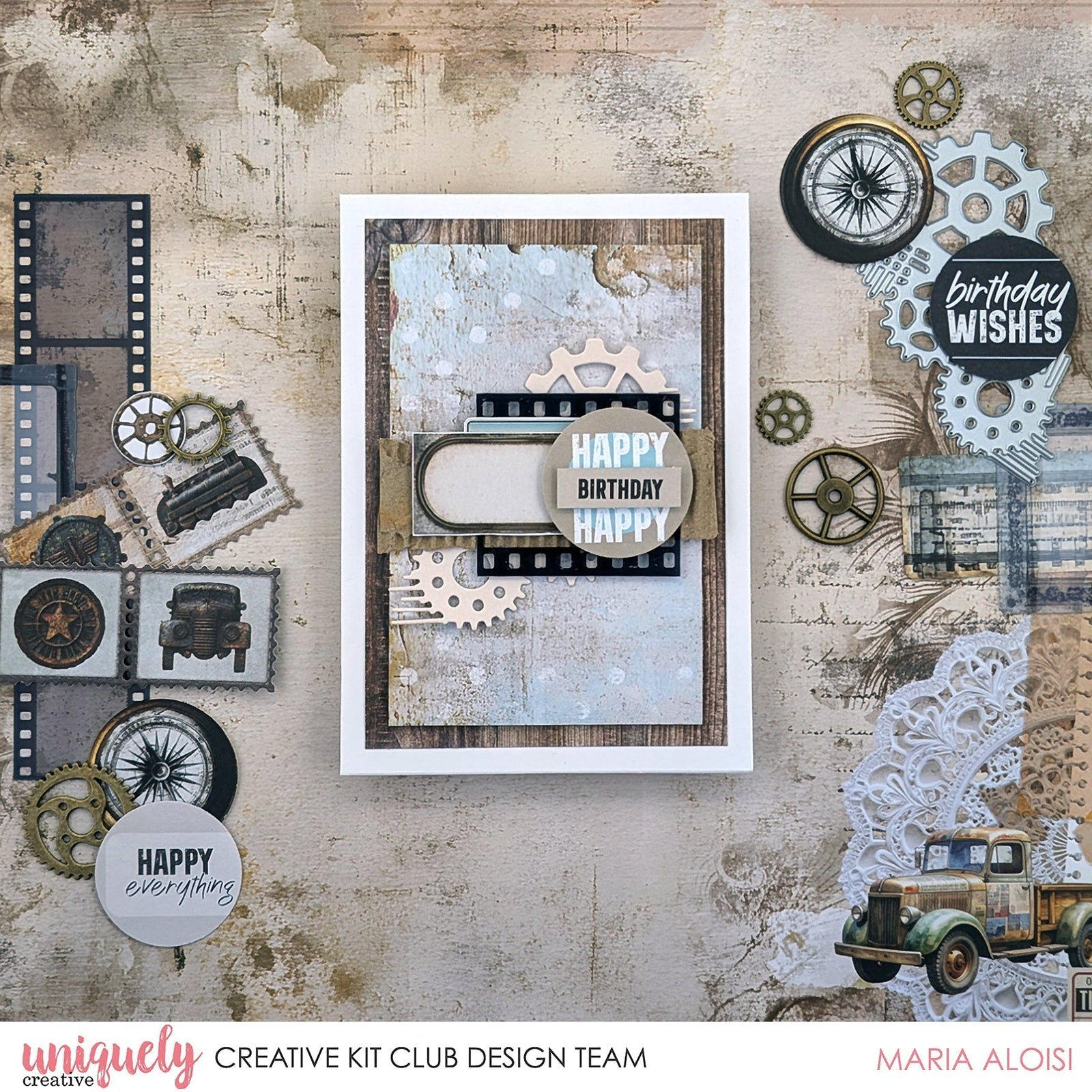HAPPY BIRTHDAY CARD TUTORIAL - MARIA ALOISI