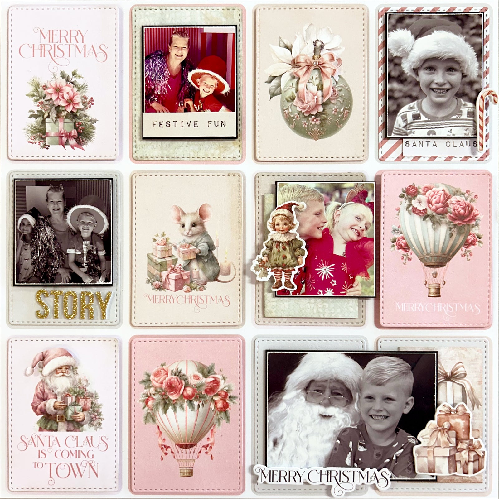 MERRY CHRISTMAS SCRAPBOOKING LAYOUT - SUE PARIS