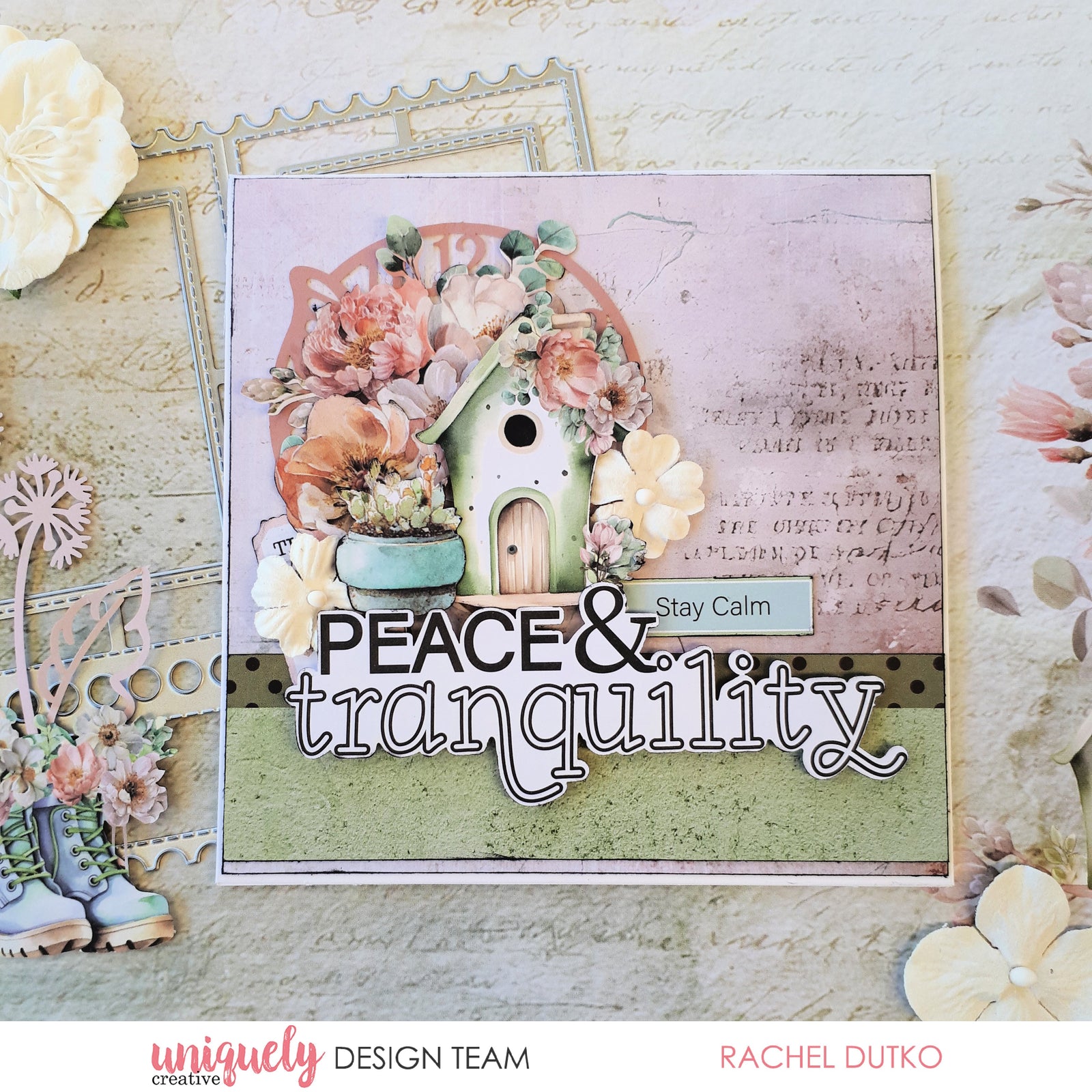 PEACE & TRANQUILITY CARD TUTORIAL - RACHEL DUTKO