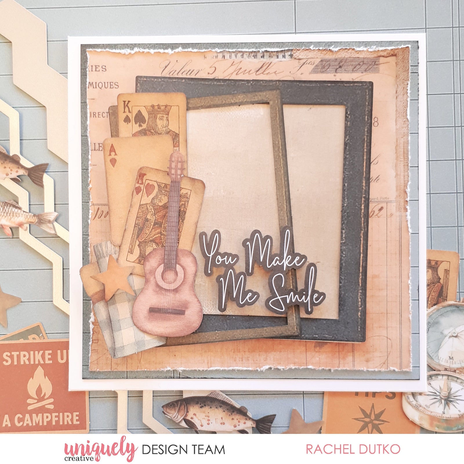 YOU MAKE ME SMILE CARD TUTORIAL - RACHEL DUTKO