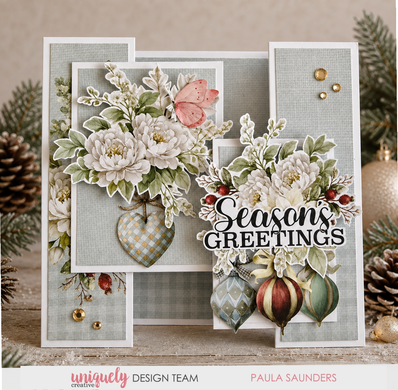 INTERLOCKING FANCY FOLD CARD TUTORIAL - PAULA SAUNDERS