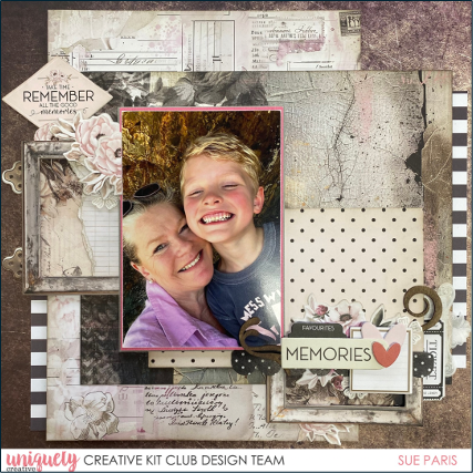 FAVOURITE MEMORIES LAYOUT TUTORIAL - SUE PARIS