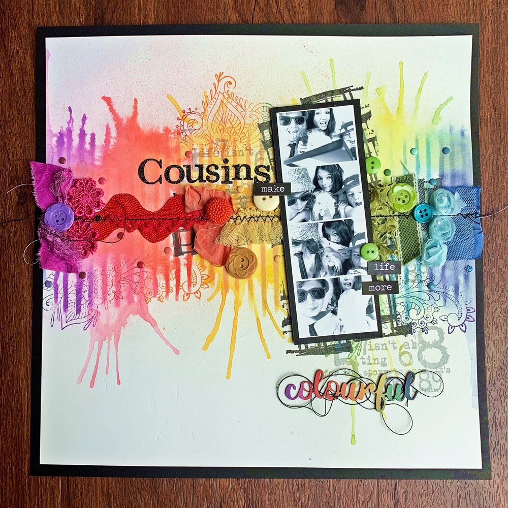 Cousins Arty Love Layout - Teresa Abajo