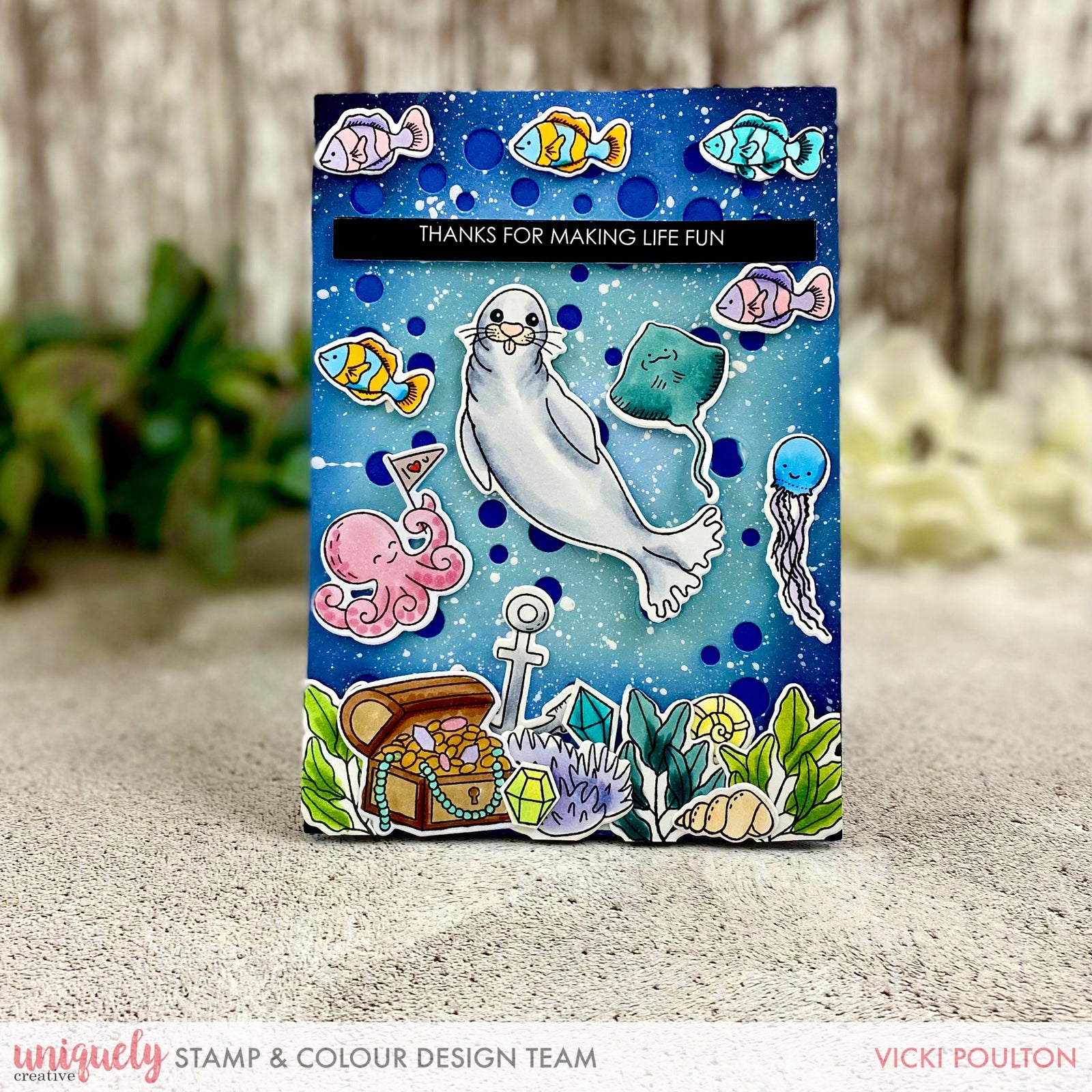 Thanks For Making Life Fun Tutorial - Vicki Poulton