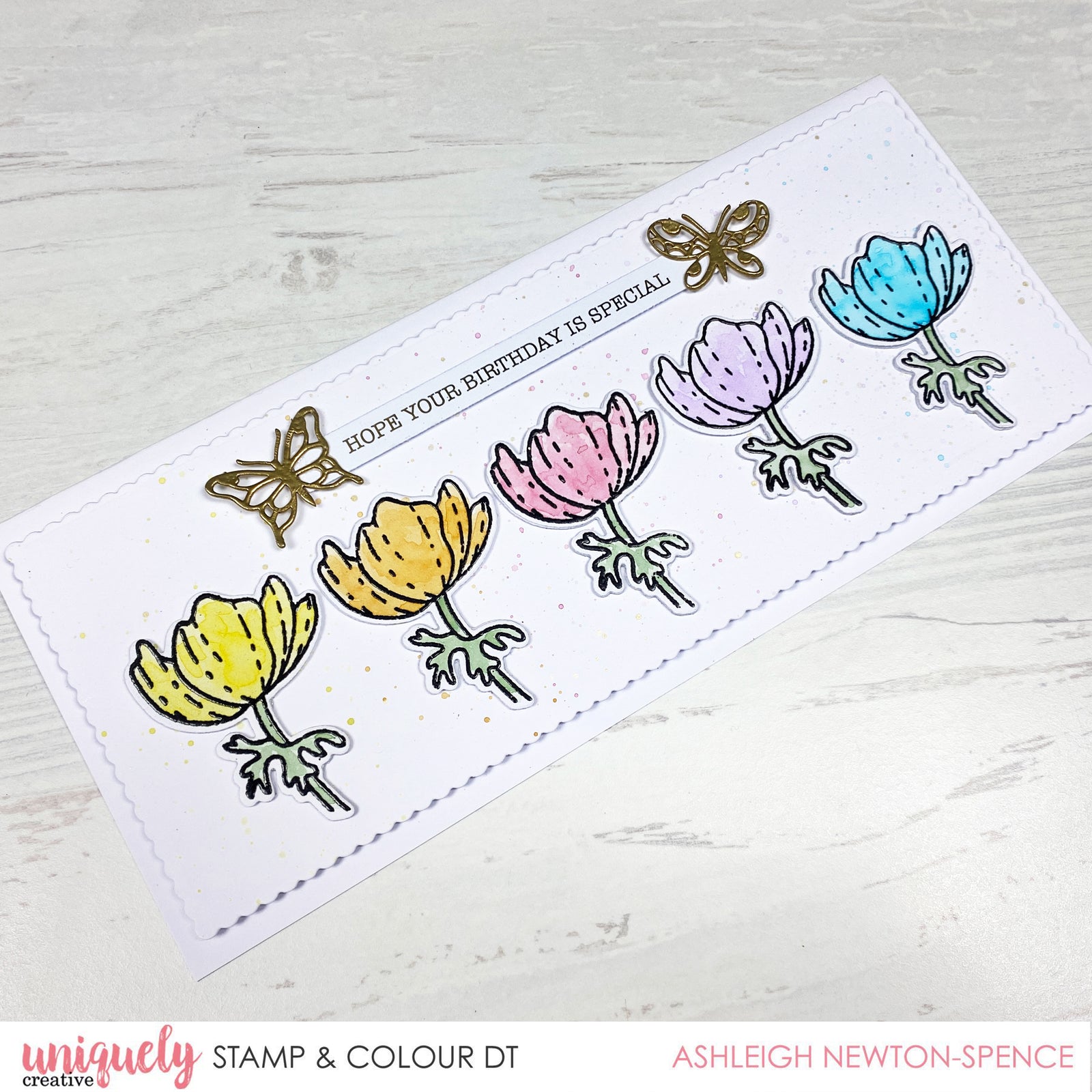 Pastel Slimline Card - Ashleigh Newton-Spence