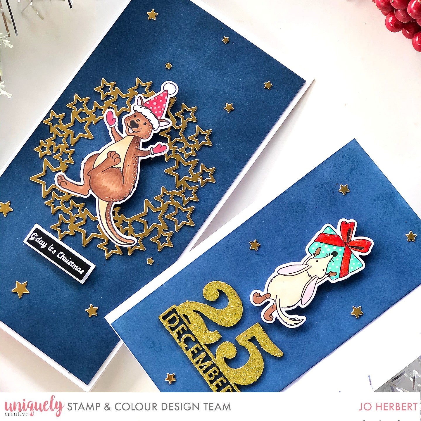 Slimline Aussie Christmas Cards - Jo Herbert