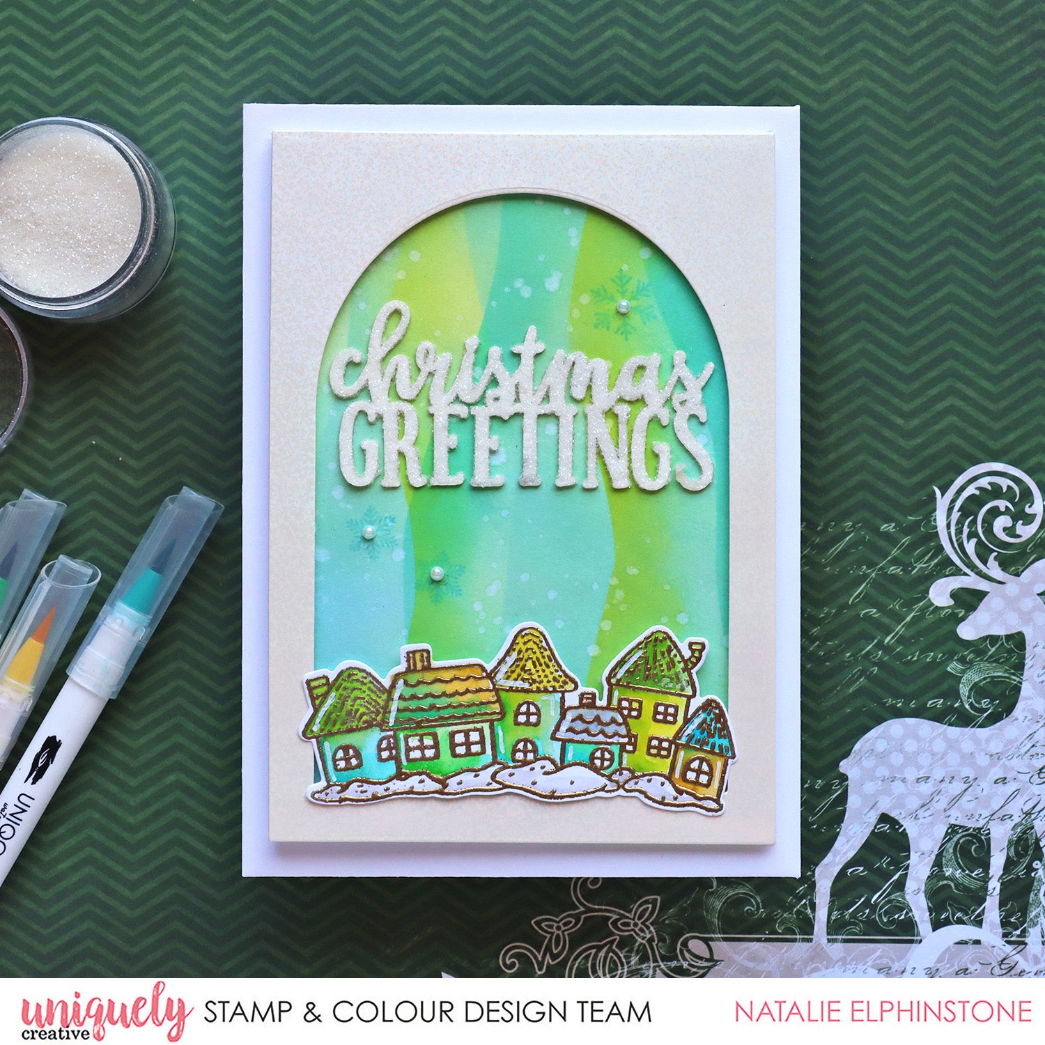 Christmas Inked Background Tutorial - Natalie Elphinstone