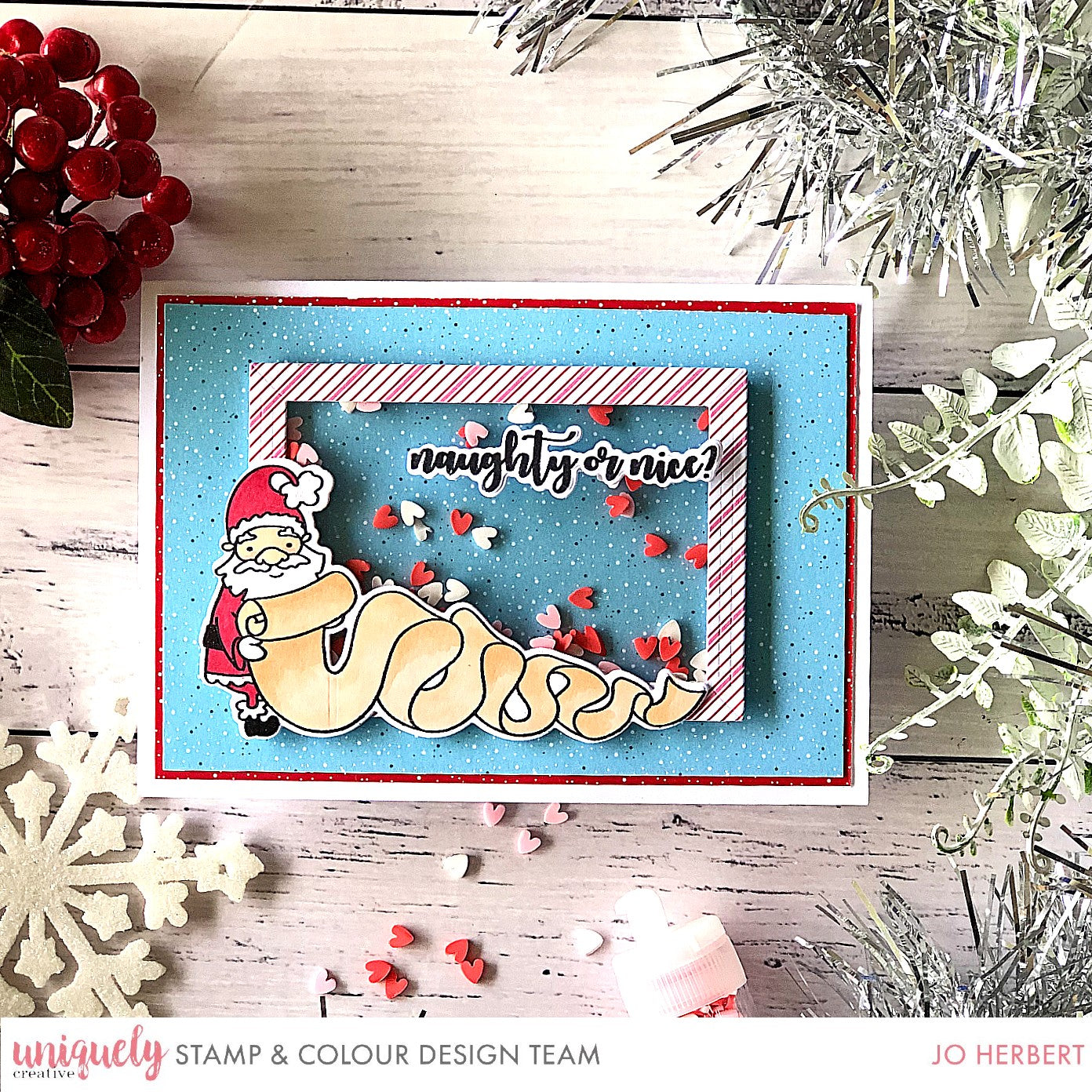 Naughty List Shaker Card- Jo Herbert