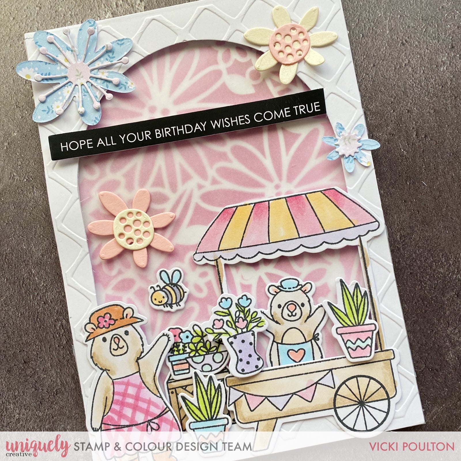 Your Birthday Wishes Tutorial + Bonus Card - Vicki Poulton