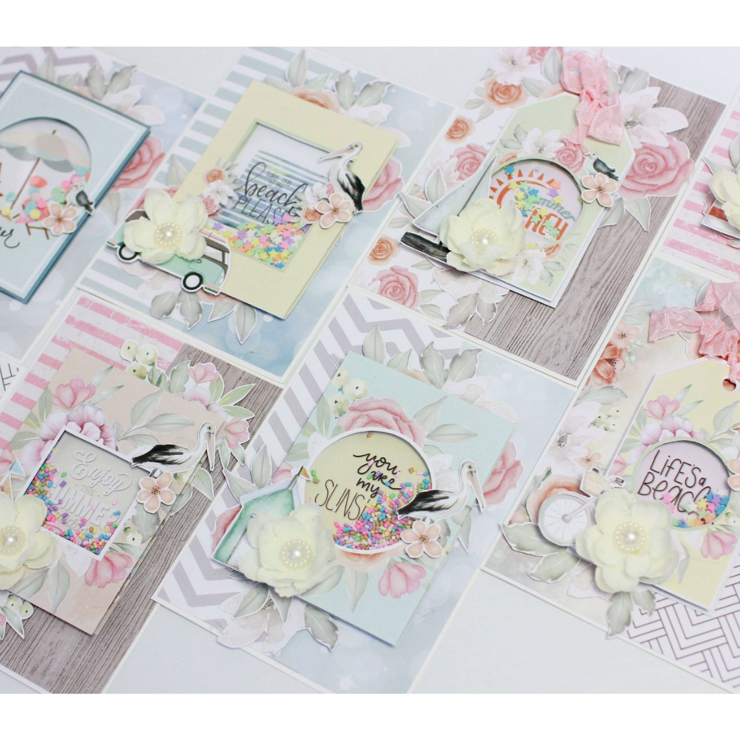 10 Shaker Cards with Patterned Paper - Alicia McNamara