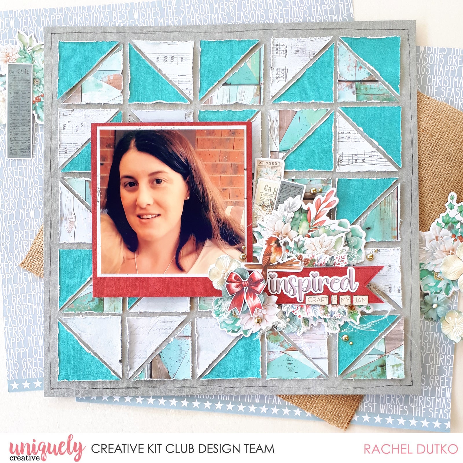INSPIRED SCRAPBOOKING LAYOUT - RACHEL DUTKO