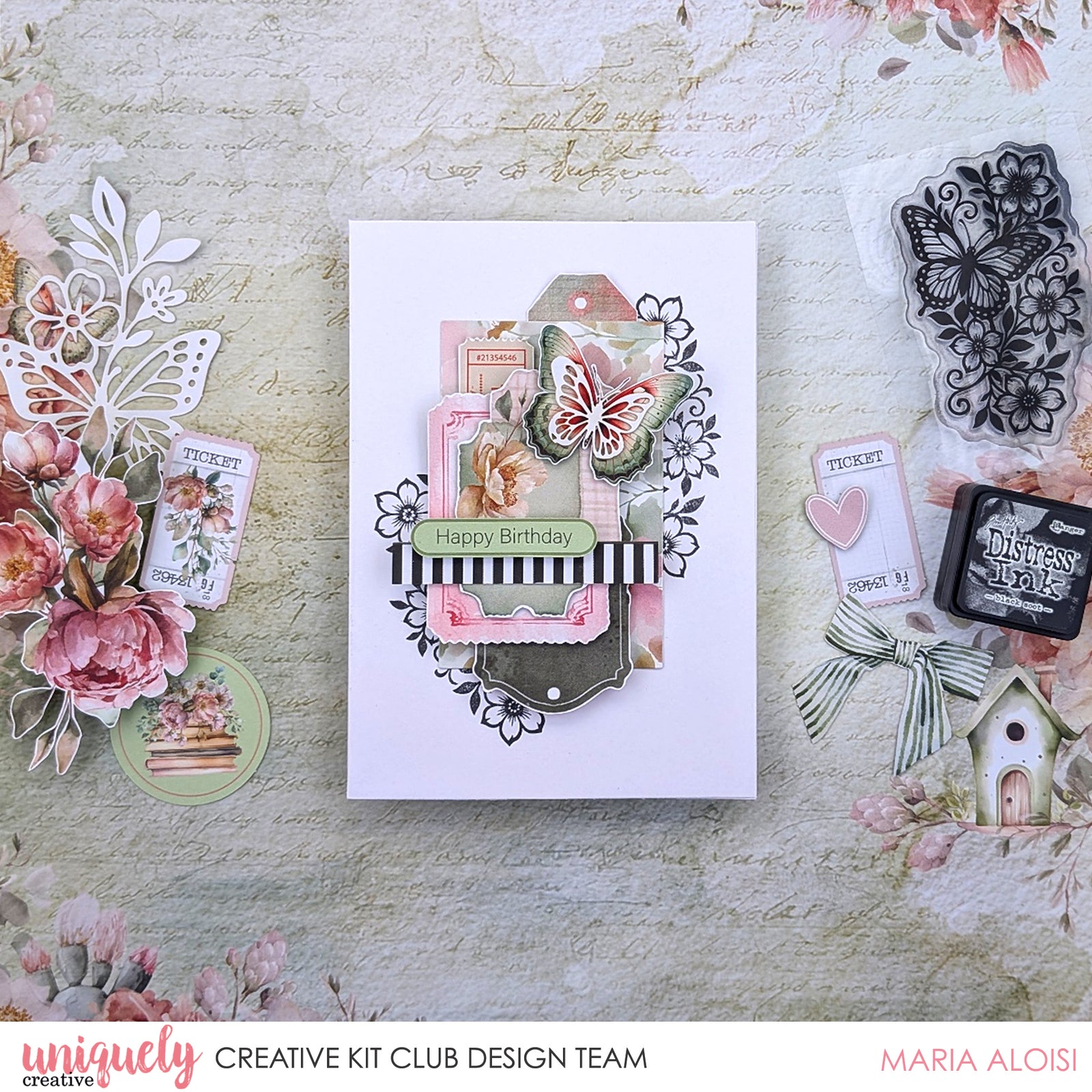 Wings & Wildflowers Photopolymer Stamp