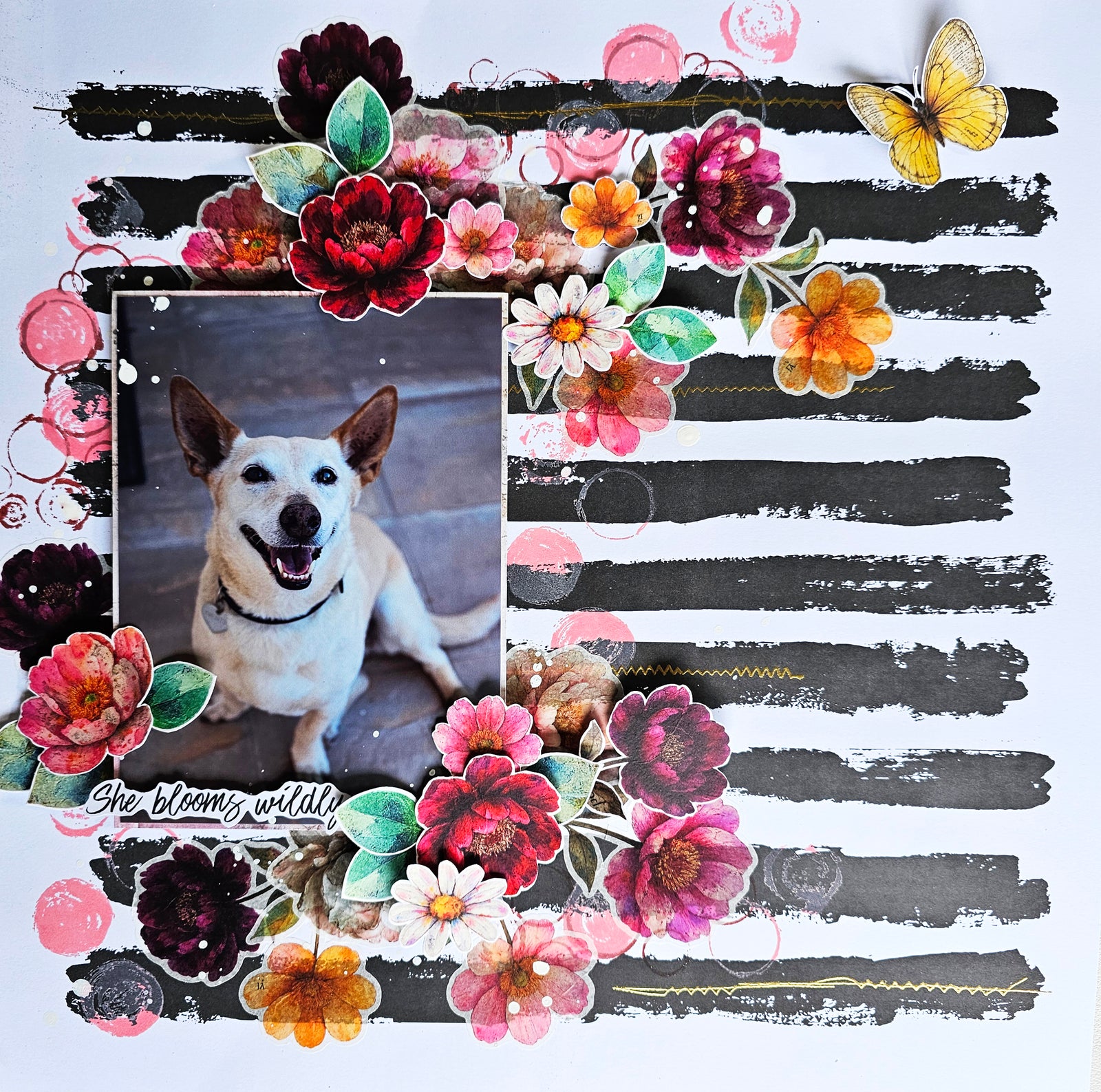 Chaotic Round Photopolymer Stamp