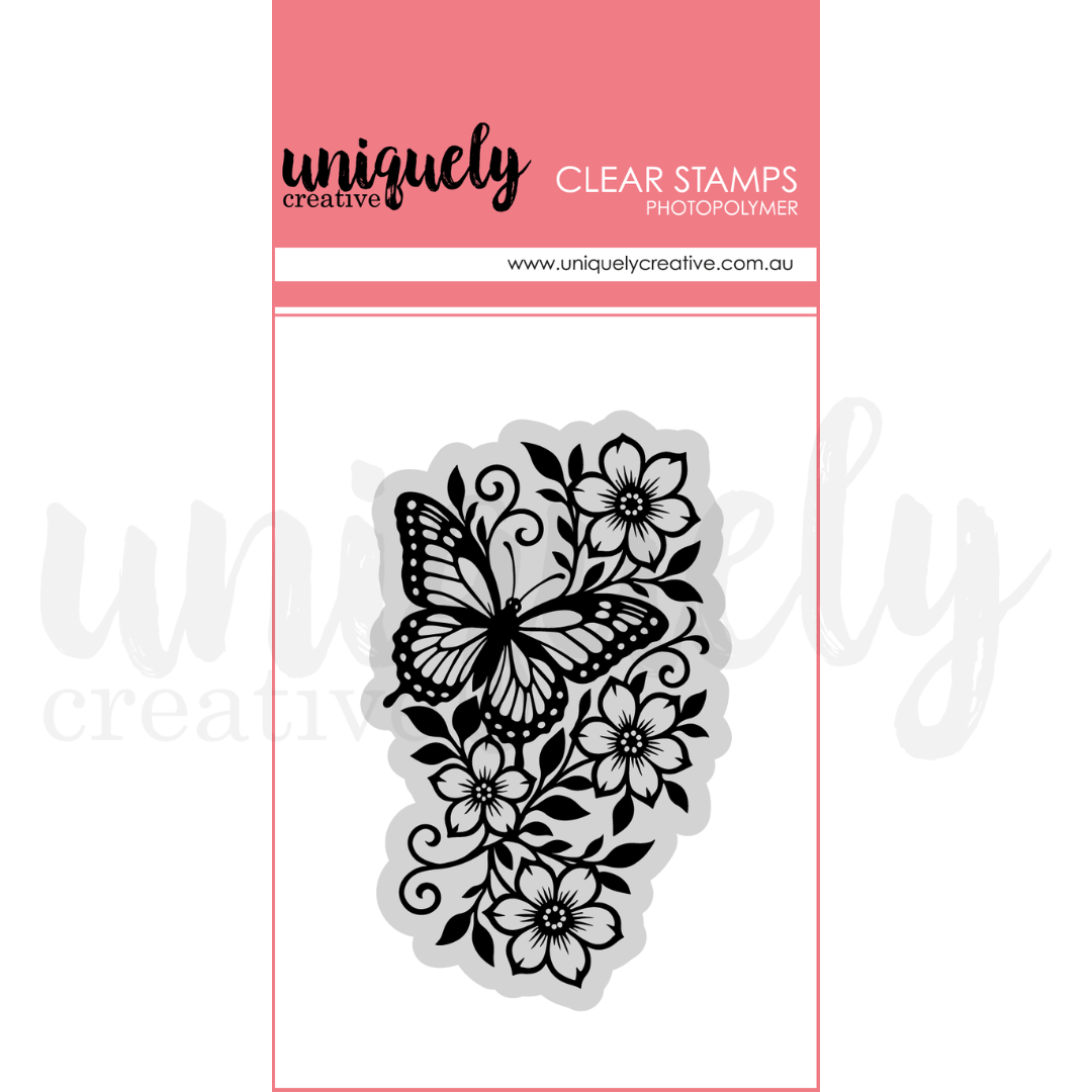 Wings & Wildflowers Photopolymer Stamp