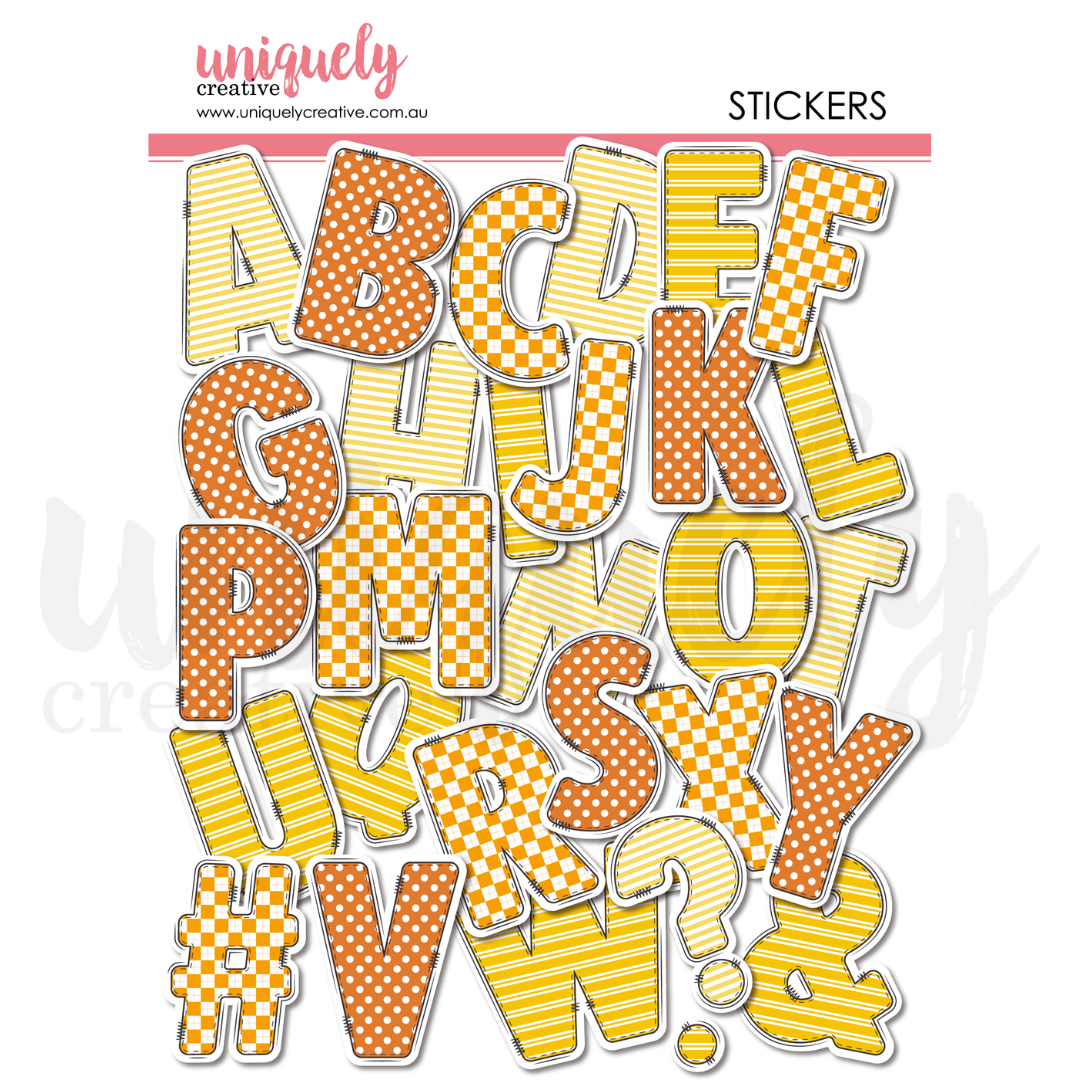 Written in the Stars Chipboard Alpha Stickers