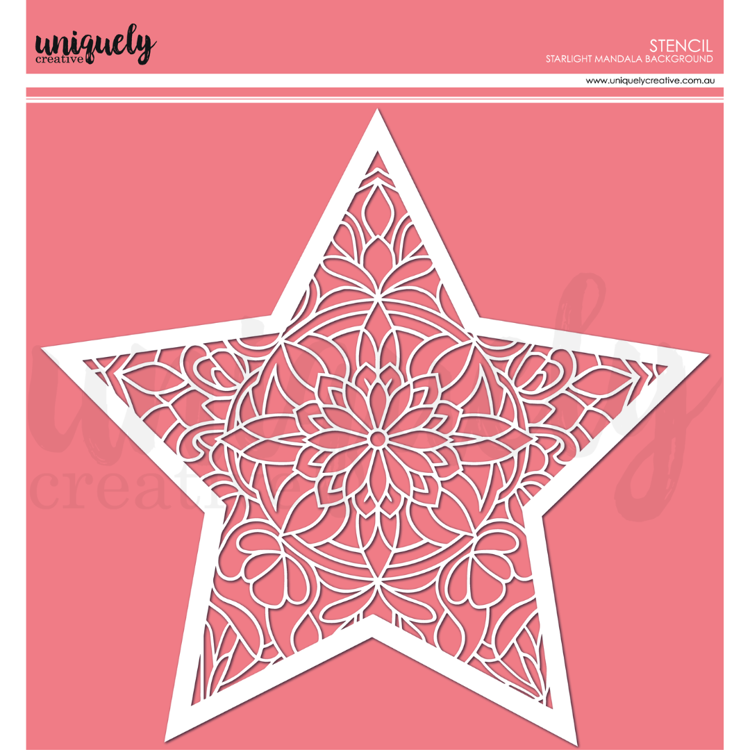 Starlight Mandala Background Stencil