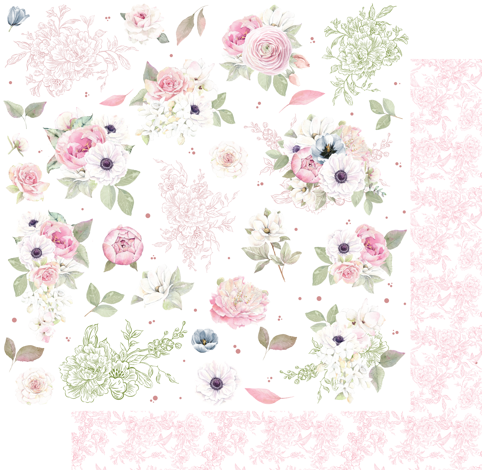 Floral Fragments Paper