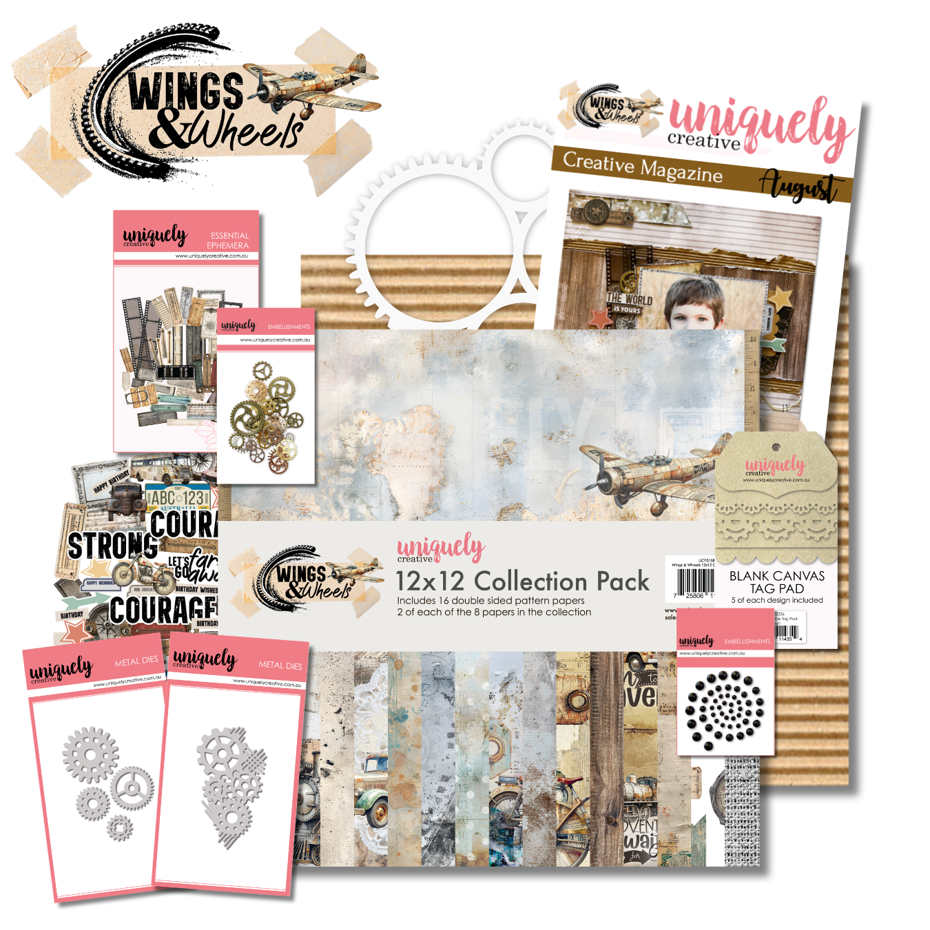 Wings & Wheels Creative Kit + Add-On Dies