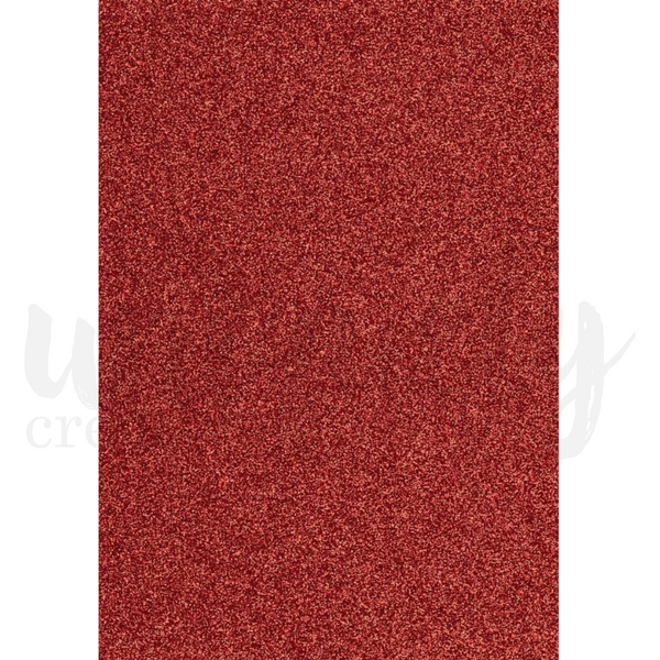 Red Glitter Cardstock A4 - Uniquely Creative